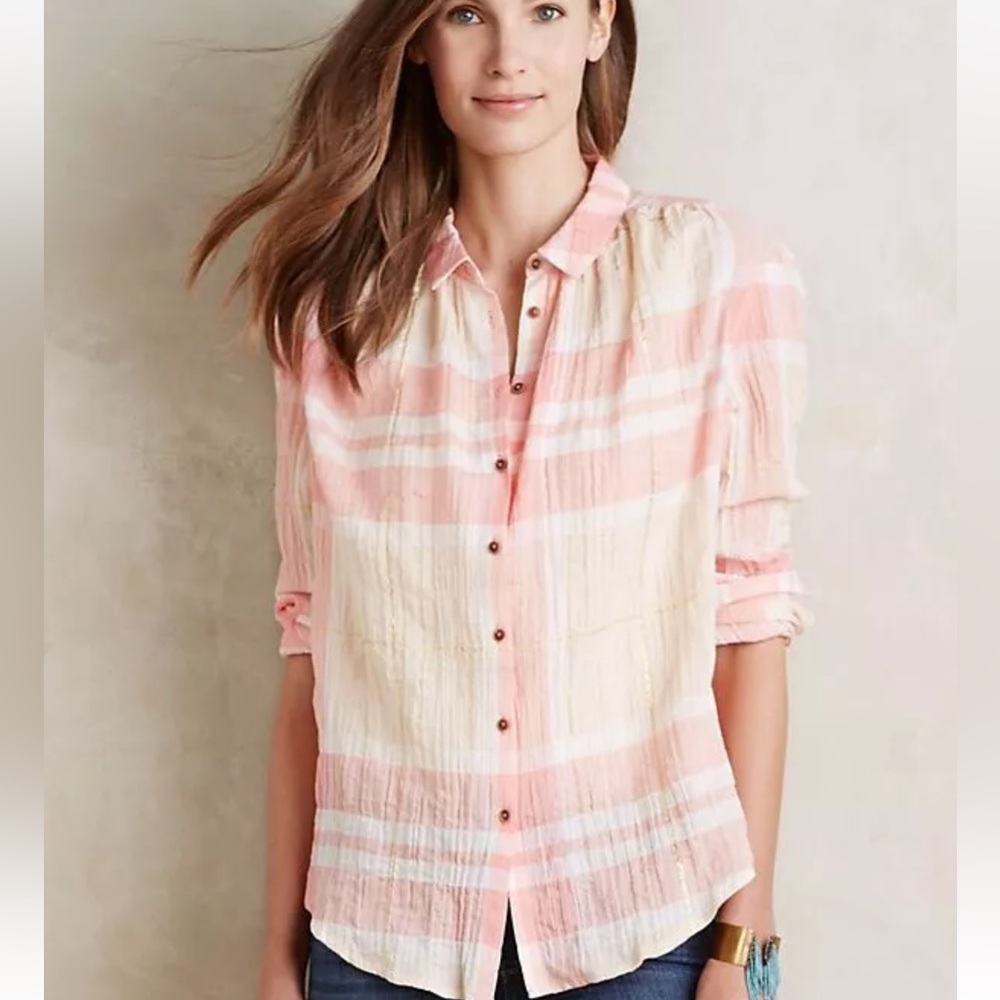 Anthropologie Holding Horses Gailen Buttondown